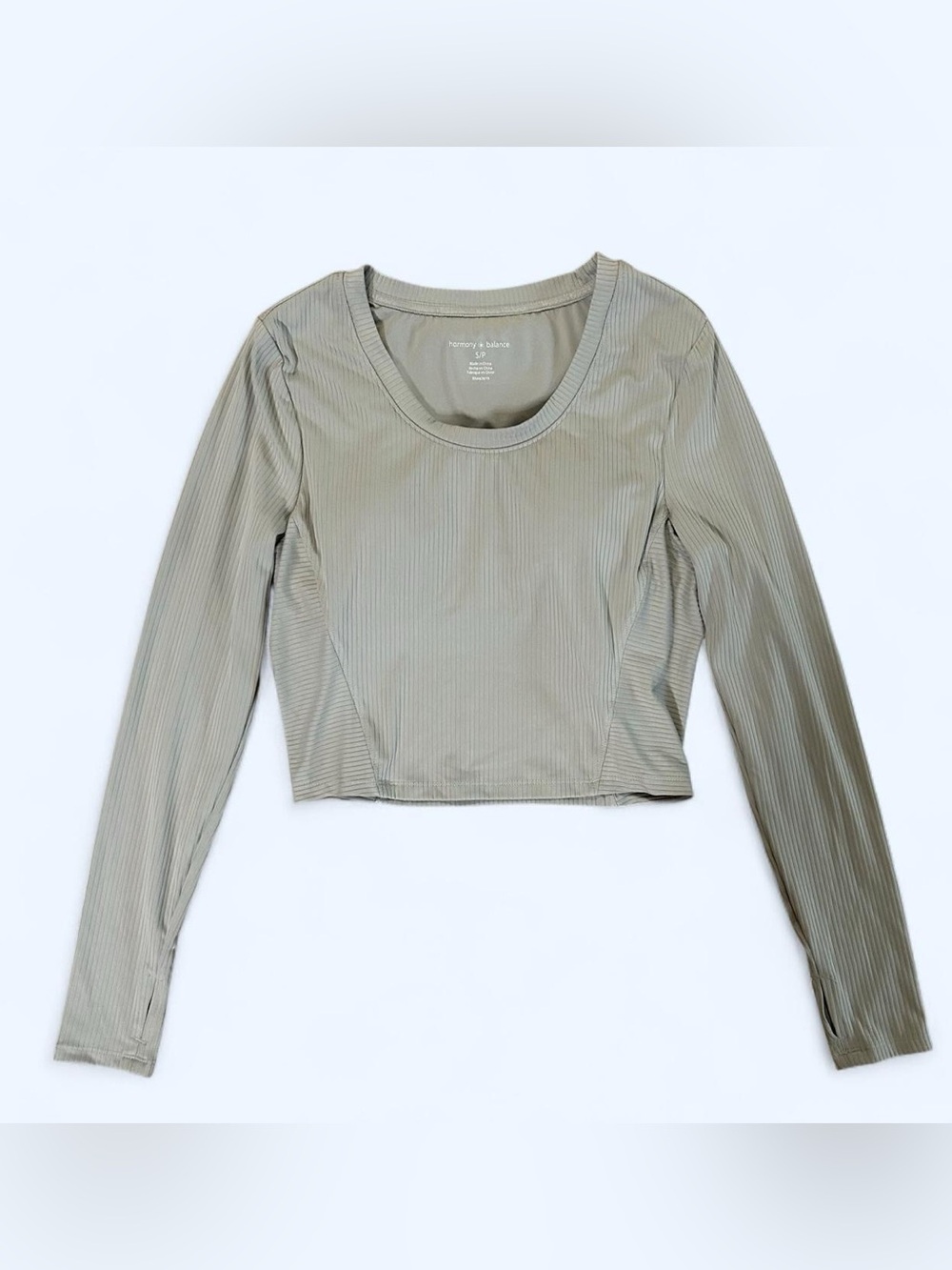 Harmony Balance Ribbed Long-Sleeve Crop Top